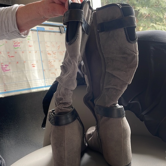 Aldo Suede Style Tall Hidden Wedge Boots - Picture 5 of 7